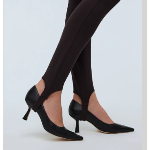 Madewell Womens Ponte Stirrup Leggings Fitted Roasted Espresso Brown Size Small - Picture 2 of 11